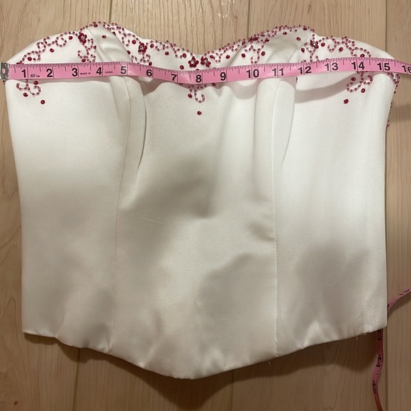 Alfred Angelo Satin Bustier Formal Corset Top - Picture 10 of 11